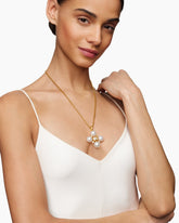 Renaissance® Pearl Pendant in 18K Yellow Gold with Pearls and Diamonds, 42.7mm